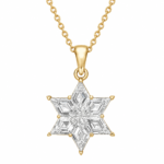 Star of David Pendant, lozenge cut diamond Star of David pendant in gold, TOWIKA