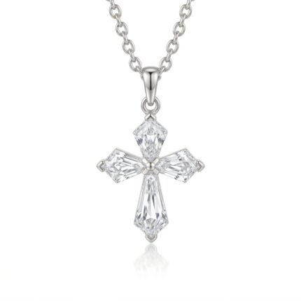 Kite Cross Pendant, kite cut diamond cross pendant in gold, TOWIKA