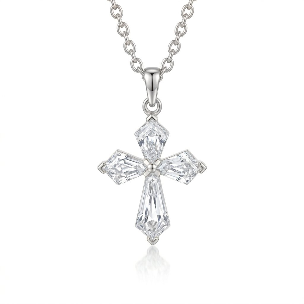 Kite Cross Pendant 01 Kite Cross Pendant, kite cut diamond cross pendant in gold, TOWIKA