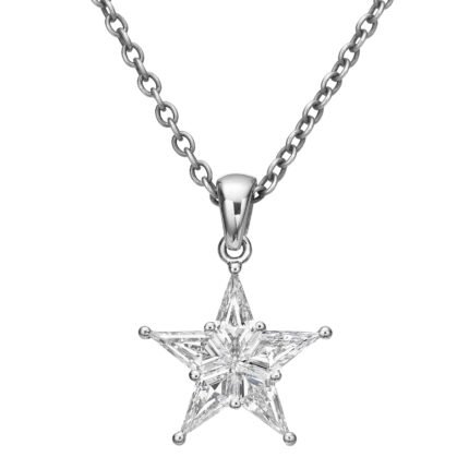 Five Point Star Pendant, kite cut diamond five point star pendant in gold, TOWIKA