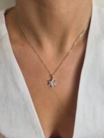 Star of David Pendant, lozenge cut diamond Star of David pendant in gold, view 6
