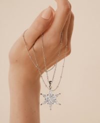 Diamond pendant held in hand, TOWIKA
